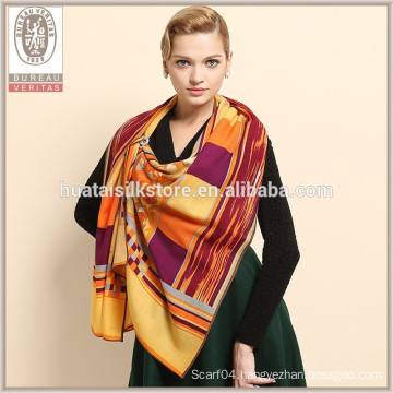 Wholesale Own design custom made printing wool scarf custom wool scarf